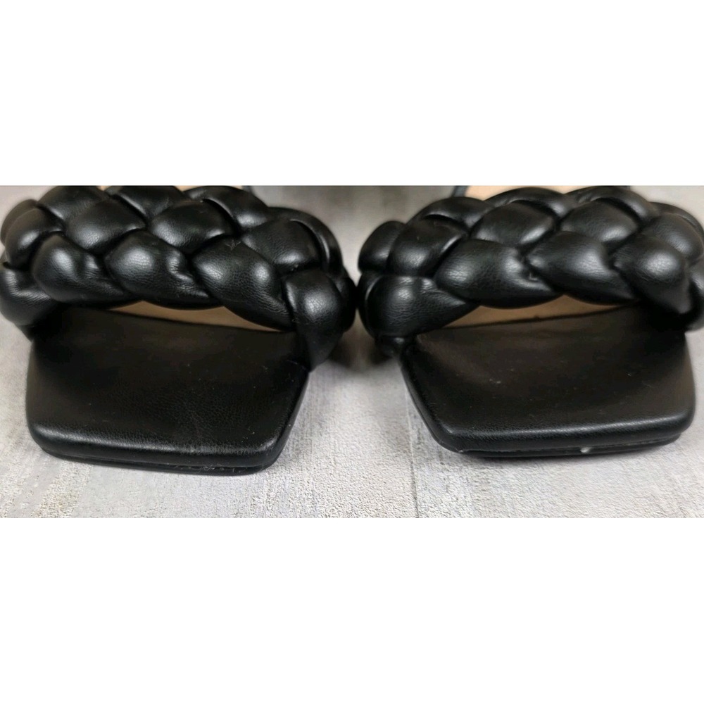Steve Madden Women's Kenley Heeled Sandal‎ Black 8M Stiletto Braided Disco Party - Picture 6 of 10